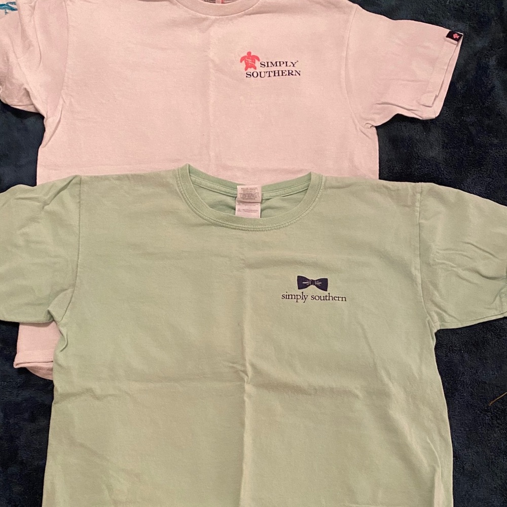 Bundle of 2 Simply Southern youth Tshirts